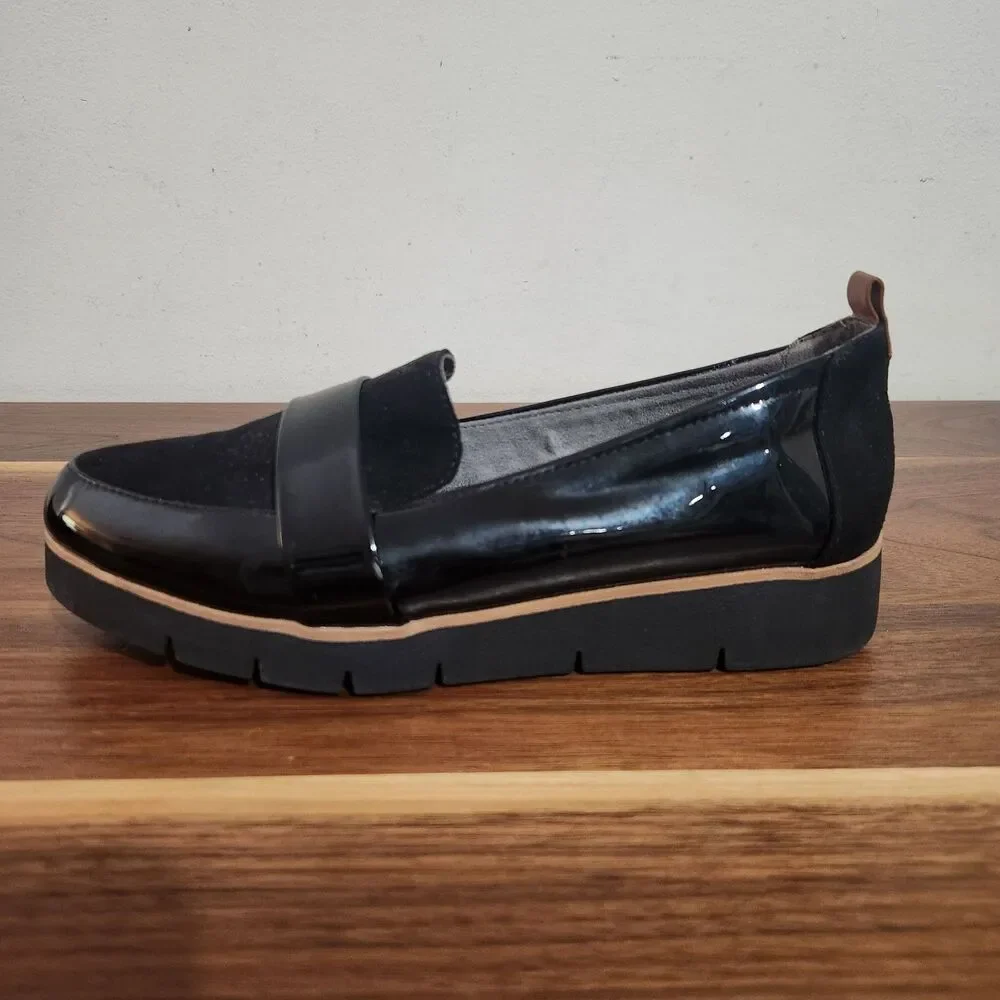 Dr Scholls Webster Slip On Platform Loafers Womens 7.5 Career Grunge Comfort - Picture 2 of 9